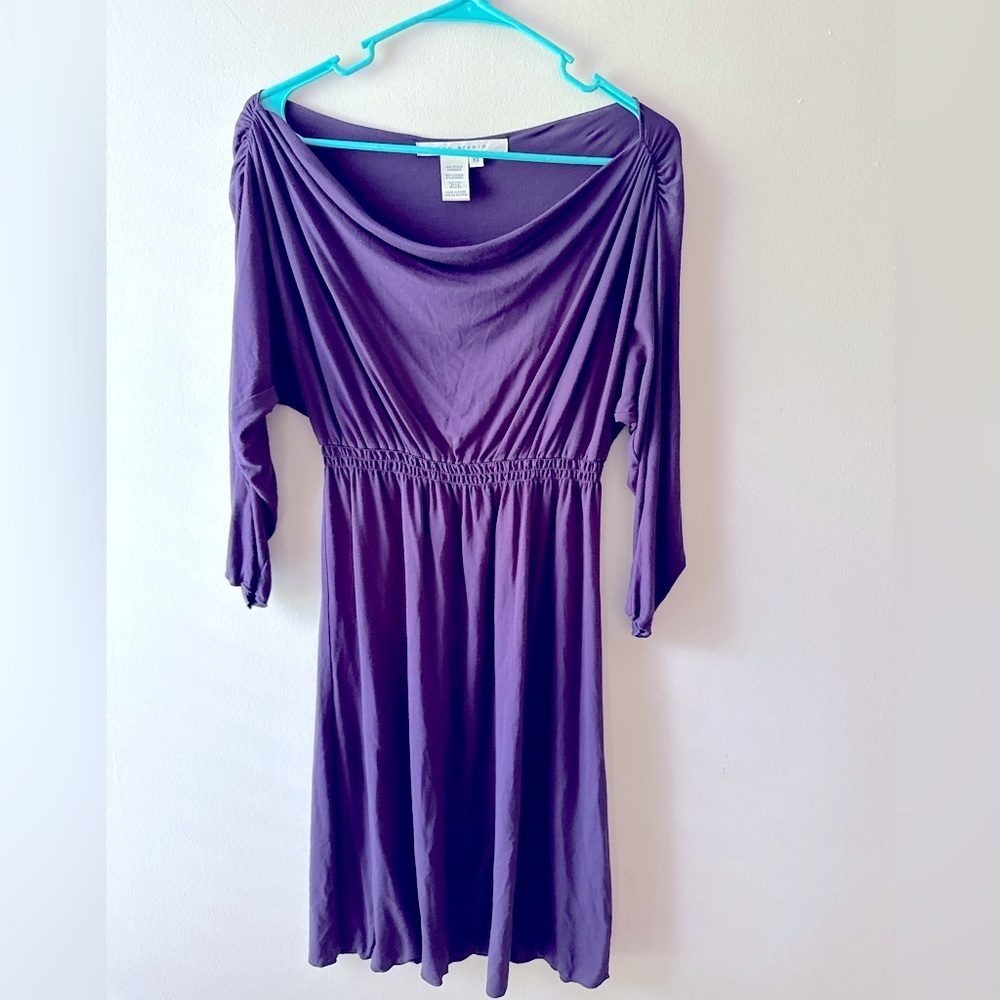 Max Studio Dress Deep Plum Purple Size XS